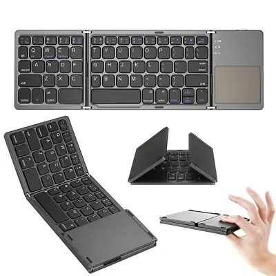 Mini Foldable Wireless Bluetooth Keyboard With Touchpad For PC Smartphone Table • $22.73