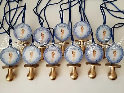 Royal Prince | Baby Shower Decoration | 12 Pacifier Necklace | Color Gold | Boy • $16.99