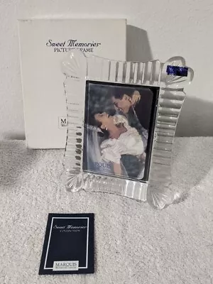 Marquis Waterford Crystal Sweet Memories 3.5  X 5  Picture Frame Hearts Wedding • $50.94