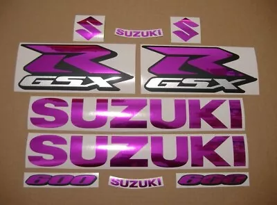 Decals For Suzuki GSXR 600 Chrome Pink Stickers Graphics Kit Gsx-r Srad Logo Set • $66