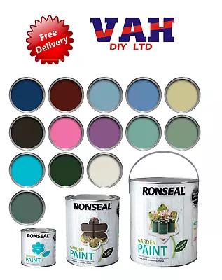 Ronseal Outdoor Garden Paint - For Exterior Wood Metal Stone Brick - All Colours • £9.49