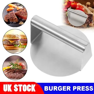 Stainless Steel Burger Smasher Heavy-Duty Bacon Grill Burger Press 14 Cm/5.51'' • £7.79