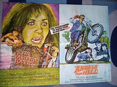 VAMPIRE LOVERS  /  ANGELS FROM HELL    Quad  Poster • £200