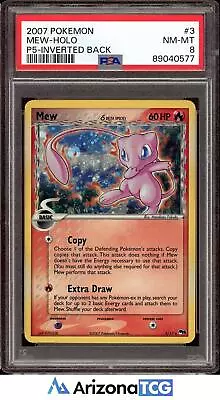 Pokemon 2007 Mew #3 Holo Pop Series 5 Inverted Back - Error Card Low Pop PSA 8 • $111.50