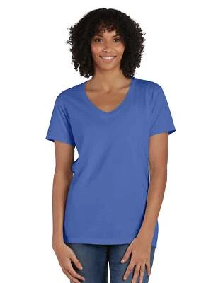 $11.93 • Buy Hanes Women's V-Neck Tee Short Sleeve T-Shirt ComfortWash 100% Ringspun Cotton