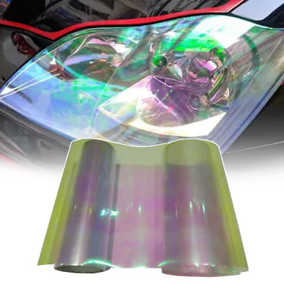 12x24  Clear Chameleon Sticker Car Headlight Taillight Fog Light Vinyl Tint Film • $11.45