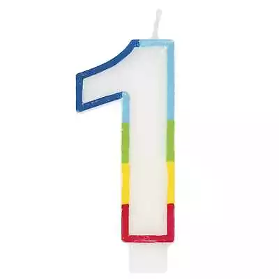 Rainbow Number 1 Candle Cupcake Cake Birthday Party Supplies Decorations • $2.99