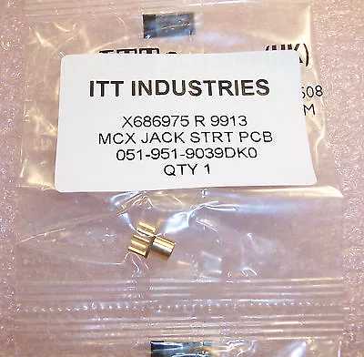 Qty (10) 051-951-9039 Dko  Itt Mcx Jacks Straight Pcb Mount • $7.99