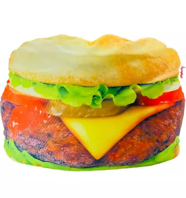 Iscream Tasty Treats Cheeseburger Microbead Accent Plush Pillow 16.5 X 14.5 In • $29.99