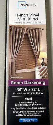 Mainstays Window Blinds Shades Pack Of Two (Khaki) Room Darkening • $0.99