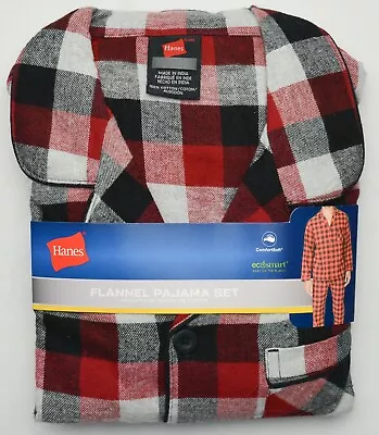 Hanes #11237 NEW Men's Multicolor Plaid 100% Cotton Flannel Pajama Set • $17.99