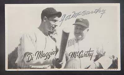 1936 Goudey Wide Pen (R314) DIMAGGIO & McCARTHY - Signed By McCarthy Rookie • $29