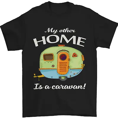 My Other Home Is A Caravan Caravanning Mens T-Shirt 100% Cotton • £8.49