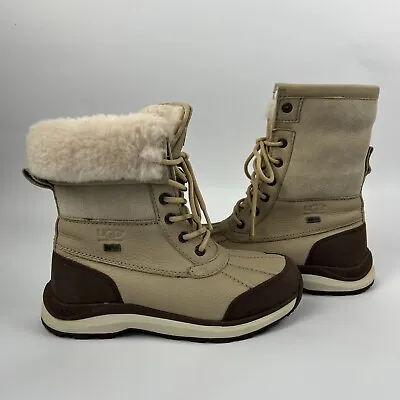 Womens UGG Boots Size 6.5 Adirondack II Sand Waterproof Leather Sherpa Snow • $129