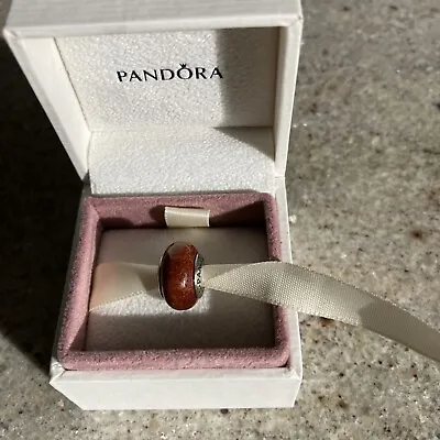 Pandora Wood & Sterling Silver Charm • £13