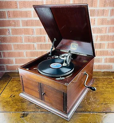 £102 • Buy Antique HMV Gramophone 103 Wind Up Record Player His Masters Voice No 4 Soundbox