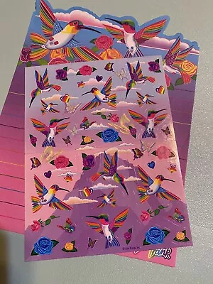 Vintage Lisa Frank Sticker Sheet Hummingbirds & Roses S951-01 • $15