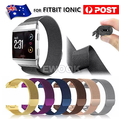 $8.45 • Buy Milanese Loop Mesh Wrist Watch Band For Fitbit Ionic Stainless Steel Metal Strap