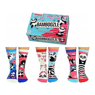 United Oddsocks Bamboozle Panda Mismatched Set Of 6 Womens UK 4-8 Odd Socks Gift • $21.75