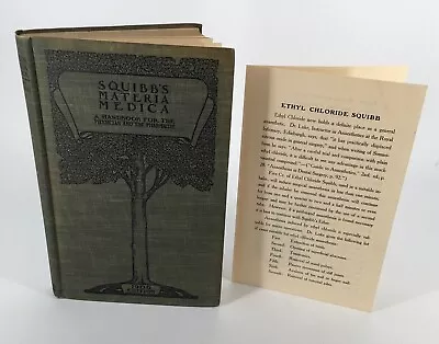 Antique (1906) SQUIBB'S Materia Medica Pharmacy Handbook 1st Ed Book • $70