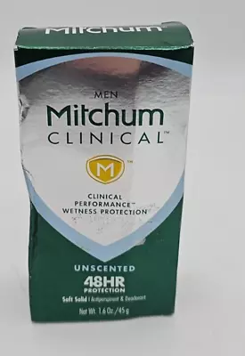 Men Mitchum Clinical Wetness Protection Unscented Antiperspirant Deodorant 1.6oz • $17.99
