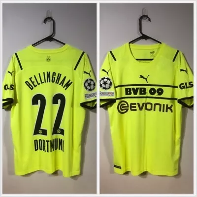 Bellingham #22 Borussia Dortmund 2021/22 Large 3rd Football Shirt Puma BNWT • $98.65