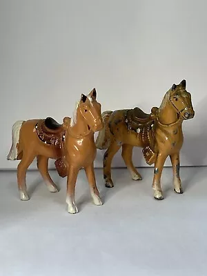 2 Vintage Western Type Metal Horses • $25