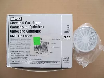 MSA 464032 Comfo Chemical Cartridges GMB CL/HC/SD/CD/HS - Box Of 10 Each • $48.88
