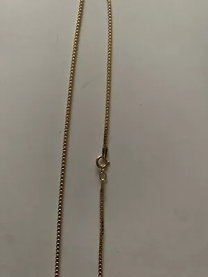 14kt Gold Filled 1.5mm 20 Inch Box Chain With Spring Ring • $19.99