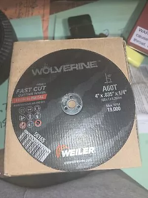 Lot Of 50 Weiler  Wolverine Thin  Metal Cutting Disc 4 X035x1/4 Inch Arbor • $49.99