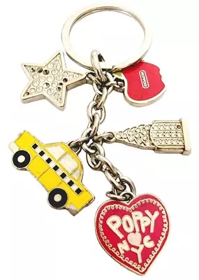 Coach Poppy New York City Charm Keychain NYC Metal Enamel Rhinestone FLAW • $26.10