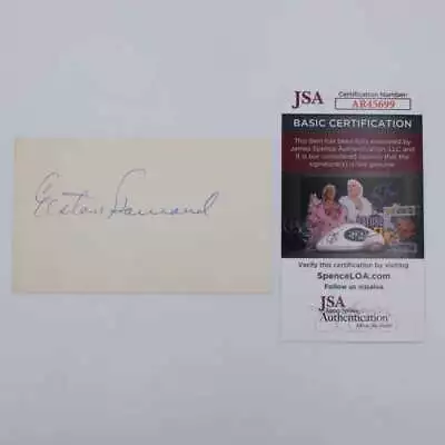 Elston Howard Signed 3x5 Index Card New York Yankees Autograph JSA COA D11482 • $59.99