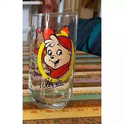 VINTAGE Muppets Jim Henson Alvin Chipmunk Lot Of 2 Tall Glasses • $12.99