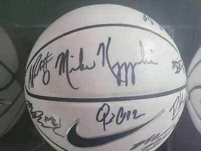 DUKE 2011-12 Team And Mike Krzyzewski   Signed Basketball With Case • $310