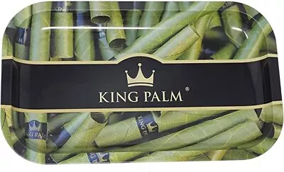 King Palm | Green Metal Rolling Tray | Medium Rolling Tray | 10.5 X 6.5 Inch • $8