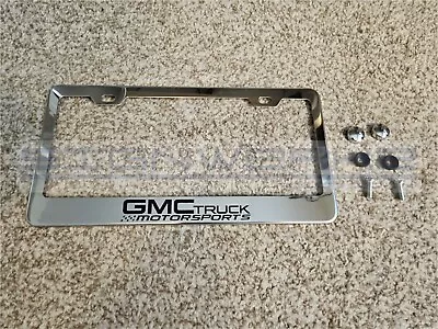 GMC Motorsports Chrome Stainless Steel License Plate Frame • $18.89