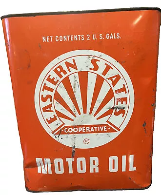 Vintage Eastern States Motor Oil Can Original 2 Gallon • $59.99