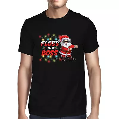 1Tee Mens Flossing Santa Claus - Floss Like A Boss! T-Shirt • £7.99