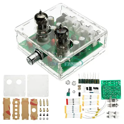 6J1 Valve Pre-amp Tube PreAmplifier Board AC 12V Headphone Amplifier + Case • $12.11