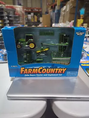 Vintage Ertl John Deere Tractor & Implement Set 1/64 #5626 New In Box 1995 Rare • $46