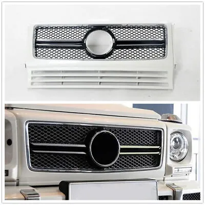 White Front Grill Grille For Benz G Class W463 G Wagon G63 G550 G500 1990-2018 • $158.42