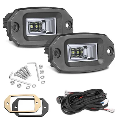 2Pcs 4 INCH 20W Flush Mount LED Lights Spot Flood Rear Bumper Reverse Pickup SUV • $52.89