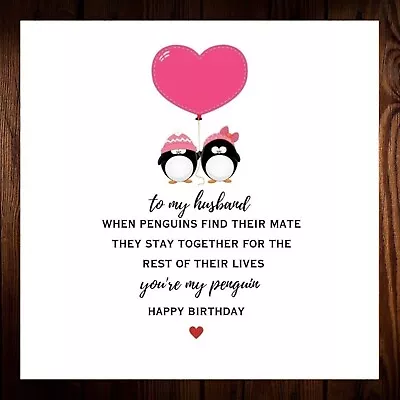 Personalised Husband Birthday Card Birthday Card For Husband 6x6 • £3.19