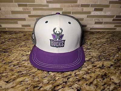 Milwaukee Bucks Hat Snapback Cap NBA Basketball Adjustable Purple MelonWear  • $26.95