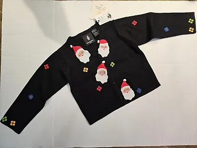 Michael Simon Girl Santa Cardigan Sweater NWT Size 5 • $27