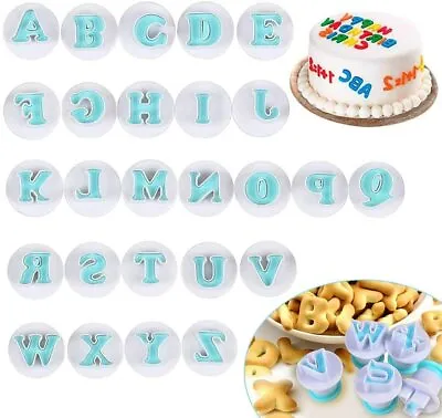 £17.01 • Buy 26 Pcs Capital Alphabet Cutters For Cake, Mini Plastic Fondant Letter Cutter Set