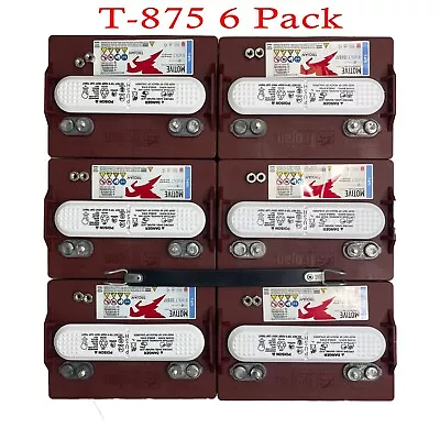 Trojan T-875 8V 170Ah Flooded Lead Acid GC2 Deep Cycle Battery X6 • $1449.77