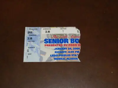 2004 Senior Bowl College Football Ticket Stub Philip Rivers Nc State Mvp • $3.99