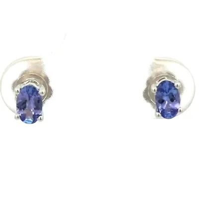 Video .50CT 925 Sterling Silver Natural Tanzanite AAA Grade Stud Earrings  • £66.59