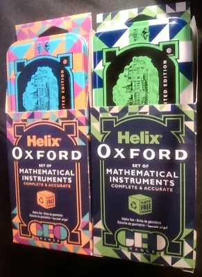 Helix Oxford Set Of Mathematical Instruments X2 Sets.9 Piece. New. Blue & Green. • £7.65